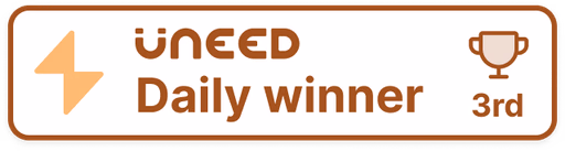 Uneed Daily Winner, third place